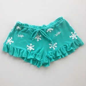 Wildfox intimates snowed in lounge shorts small